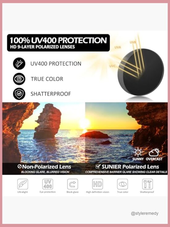 Polarized Oversized Sunglasses with UV400 Protection, Retro Shield Style main image 5